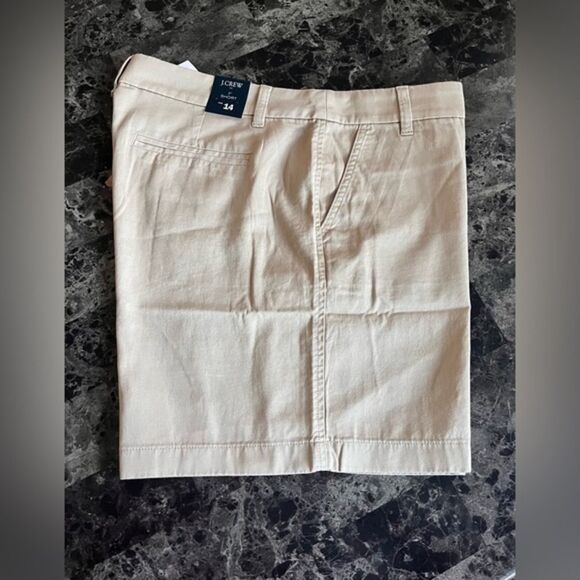 J Crew Plus Size 14 Chino 7" Short Women's Classic 100% Cotton Beach Khaki $59 - Picture 6 of 9